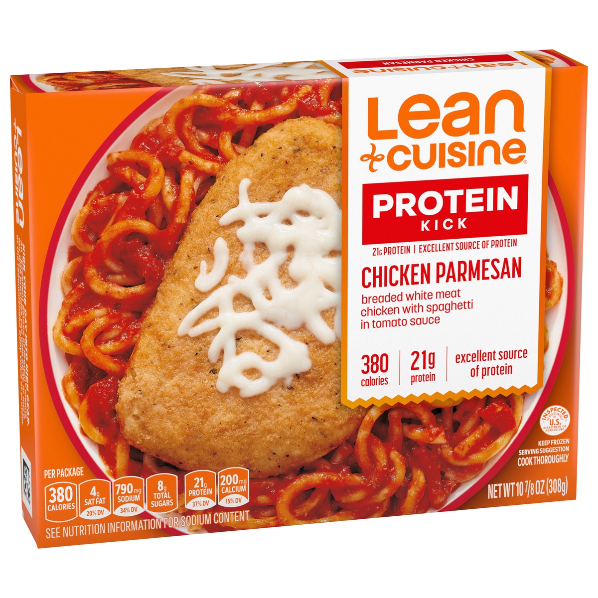slide 3 of 9, Lean Cuisine Frozen Meal Chicken Parmesan, Protein Kick Microwave Meal, Microwave Chicken Parmesan Dinner, Frozen Dinner for One, 10.88 oz