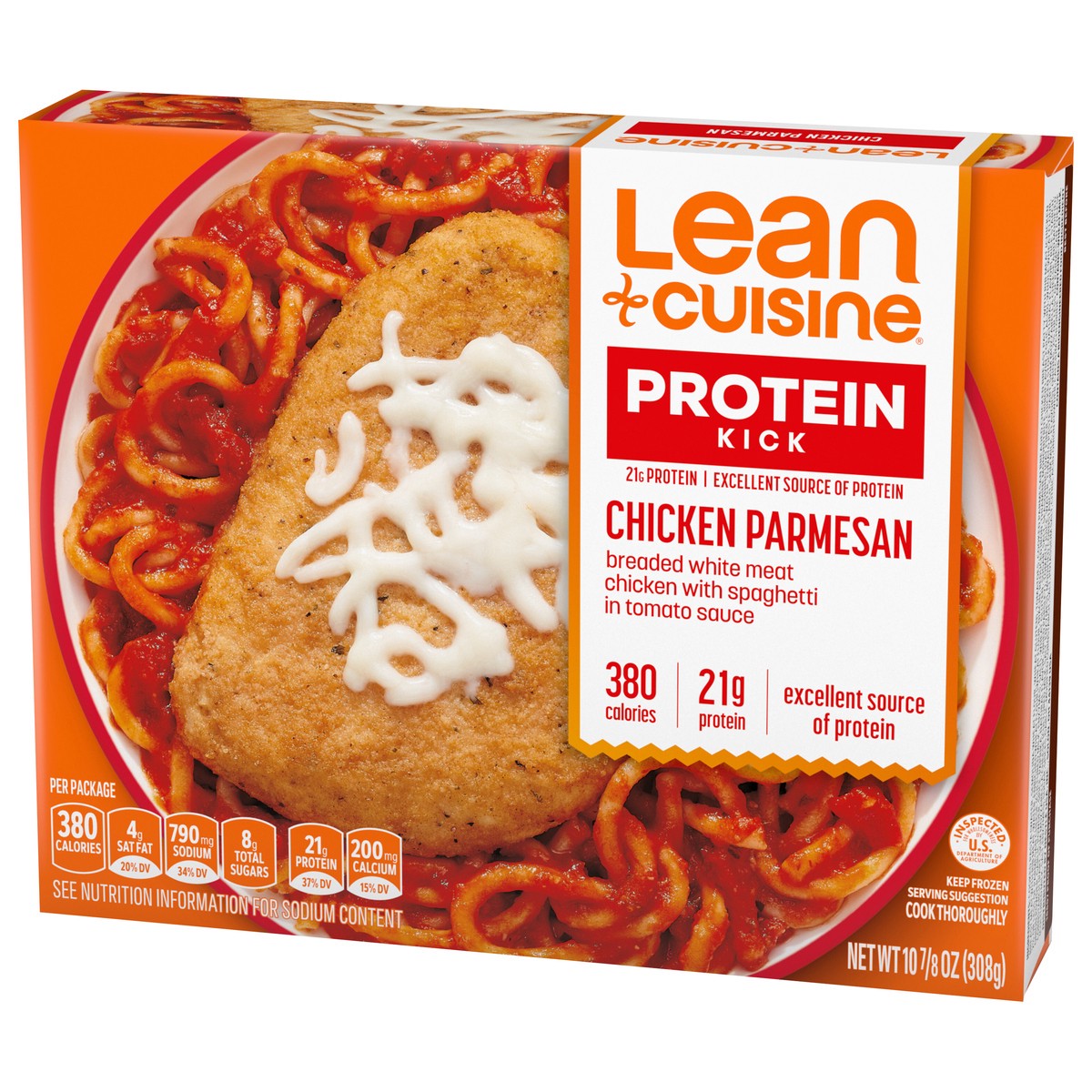 slide 4 of 9, Lean Cuisine Frozen Meal Chicken Parmesan, Protein Kick Microwave Meal, Microwave Chicken Parmesan Dinner, Frozen Dinner for One, 10.88 oz