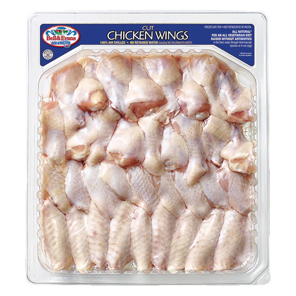 slide 1 of 1, Bellevans Bell & Evans Cut Chicken Wings Family Pack, per lb