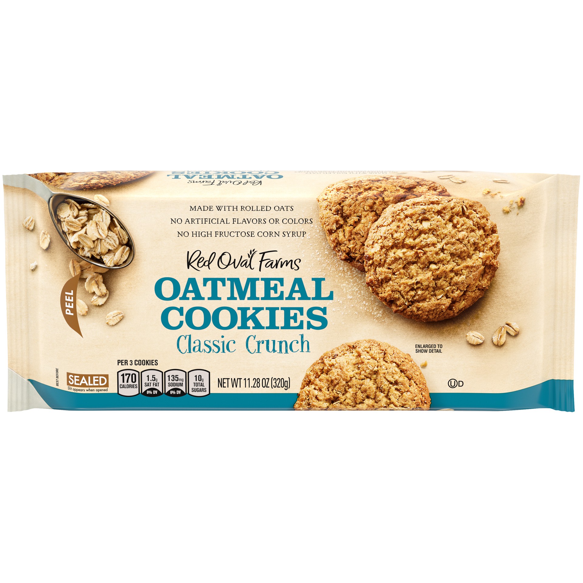 slide 1 of 5, Red Oval Farms Red Oval Oatmeal Cookies, 11.29 oz