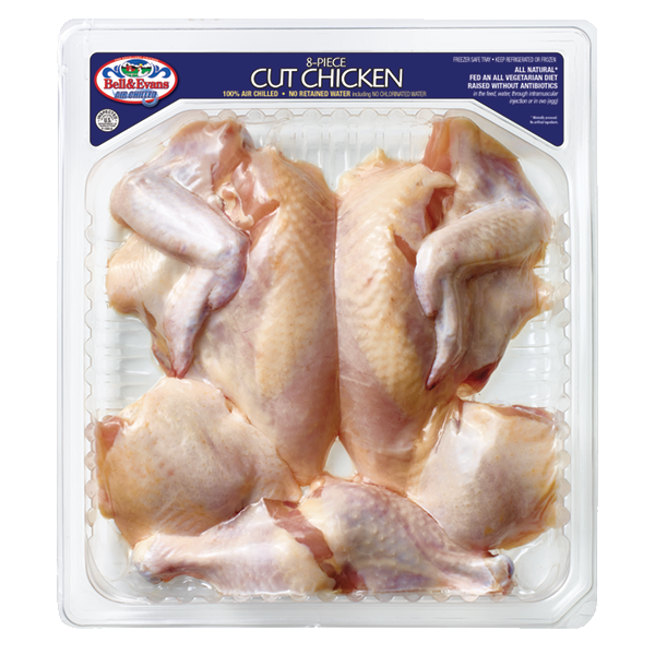slide 1 of 1, Bellevans Bell & Evans 8-Piece Cut Up Chicken, per lb