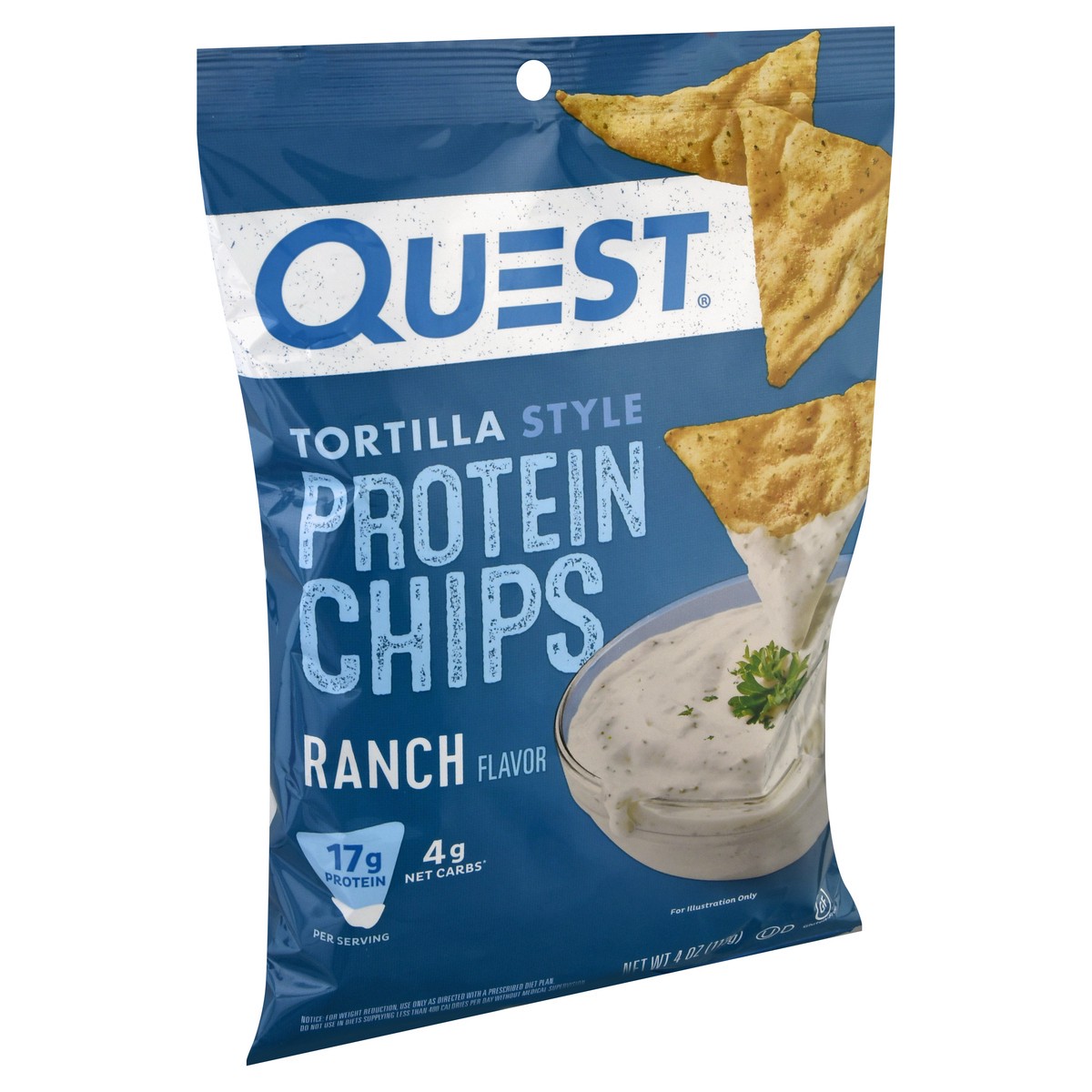 slide 6 of 9, Quest Protein Chips, Tortilla Style, Ranch Flavor, 4 oz