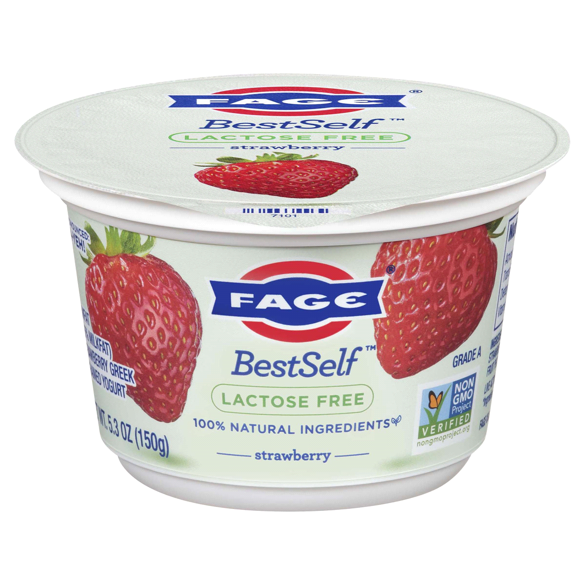 slide 1 of 1, Fage Best Self Fage Bestself Lactose Free Strawberry Greek Yogurt, 5.3 oz