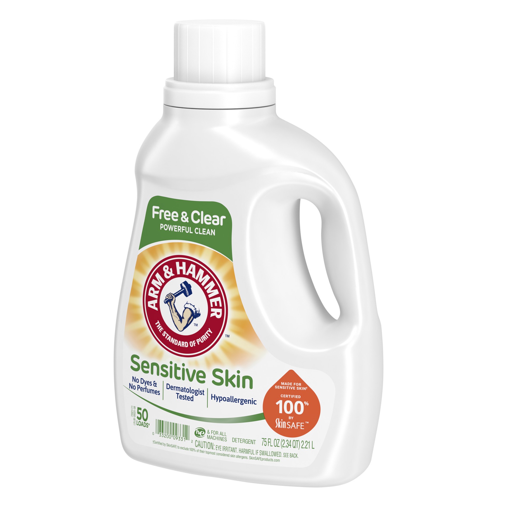 slide 5 of 5, Arm & Hammer™ laundry detergent, sensitive skin, 75 fl oz