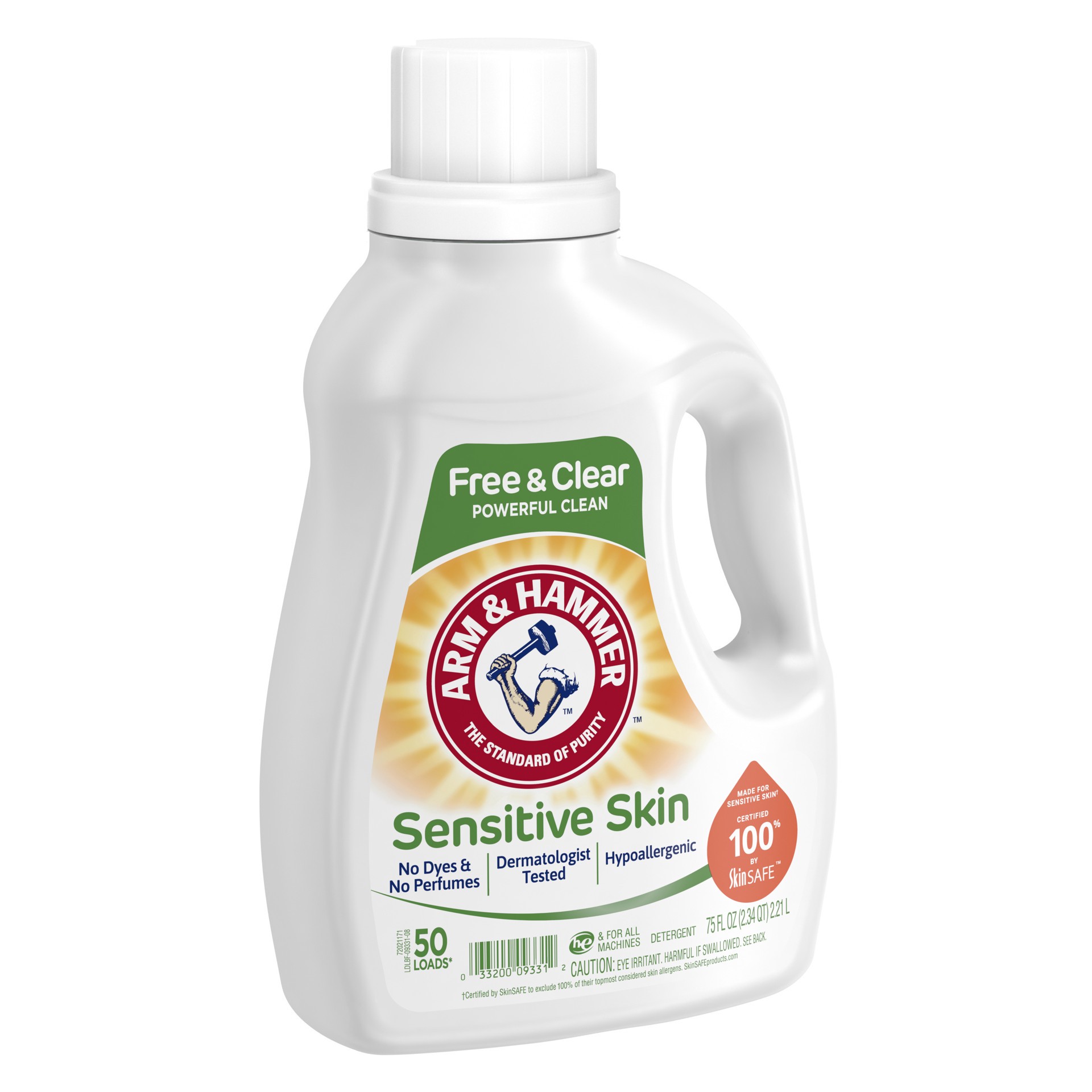 slide 3 of 5, Arm & Hammer™ laundry detergent, sensitive skin, 75 fl oz