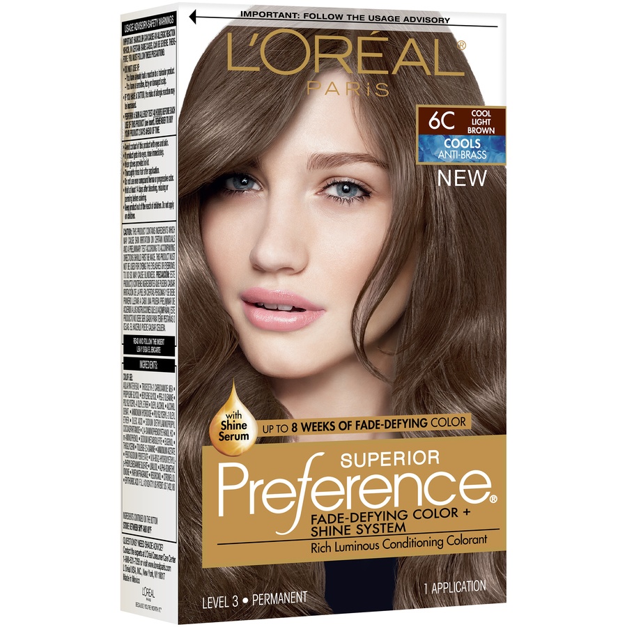 slide 8 of 8, L'Oréal Hair Color Cools Anti-Brass 6C Cool Light Brown, 1 ct