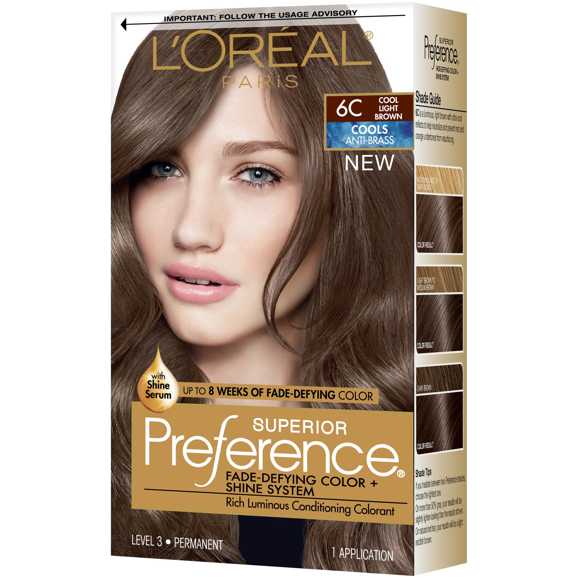 slide 7 of 8, L'Oréal Hair Color Cools Anti-Brass 6C Cool Light Brown, 1 ct