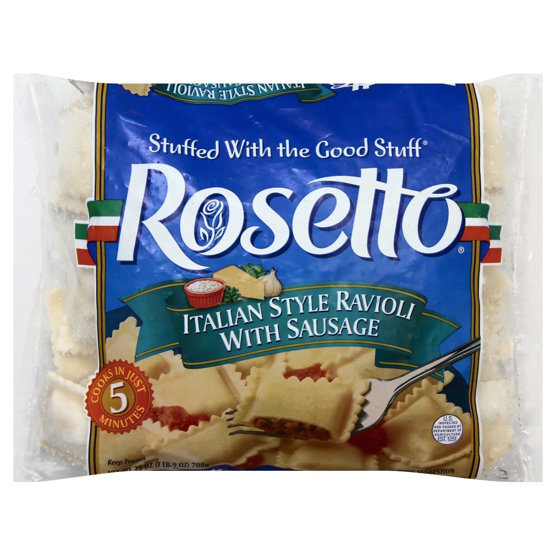 slide 1 of 2, Rosetto Italian Style Ravioli with Sausage, 25 oz