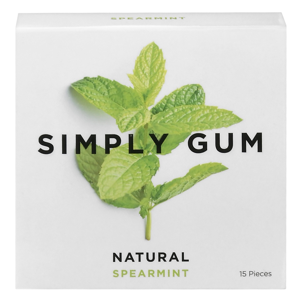 slide 1 of 10, SIMGUM Gum Spearmint, 15 ct