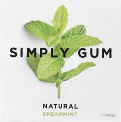 Simply Gum Natural Spearmint Gum 15 ea