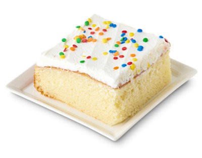slide 1 of 1, White Iced Cake Slice T&s - Each, 1 ct