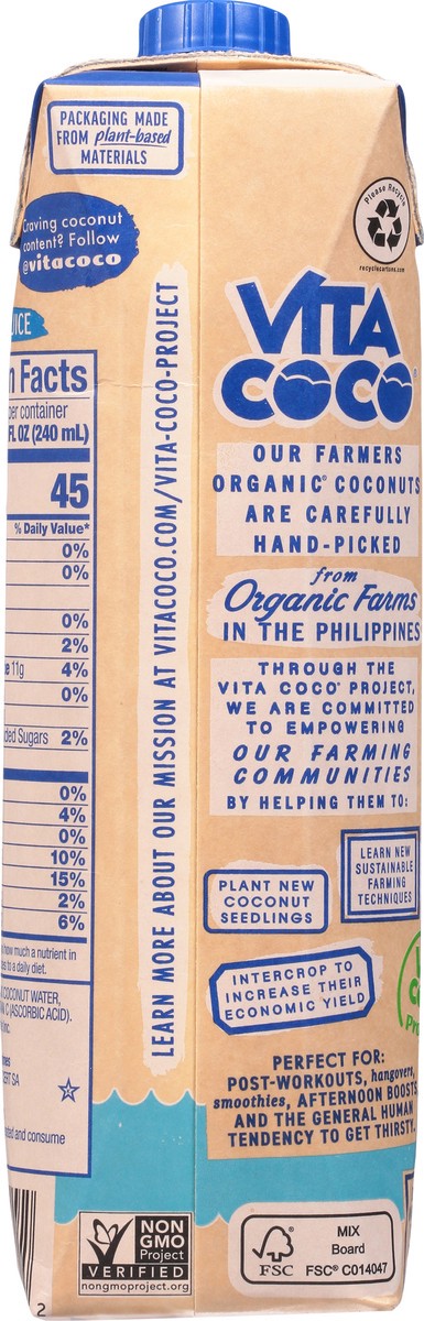 slide 6 of 9, Vita Coco Farmers Organic Coconut Water - 33.8 fl oz,