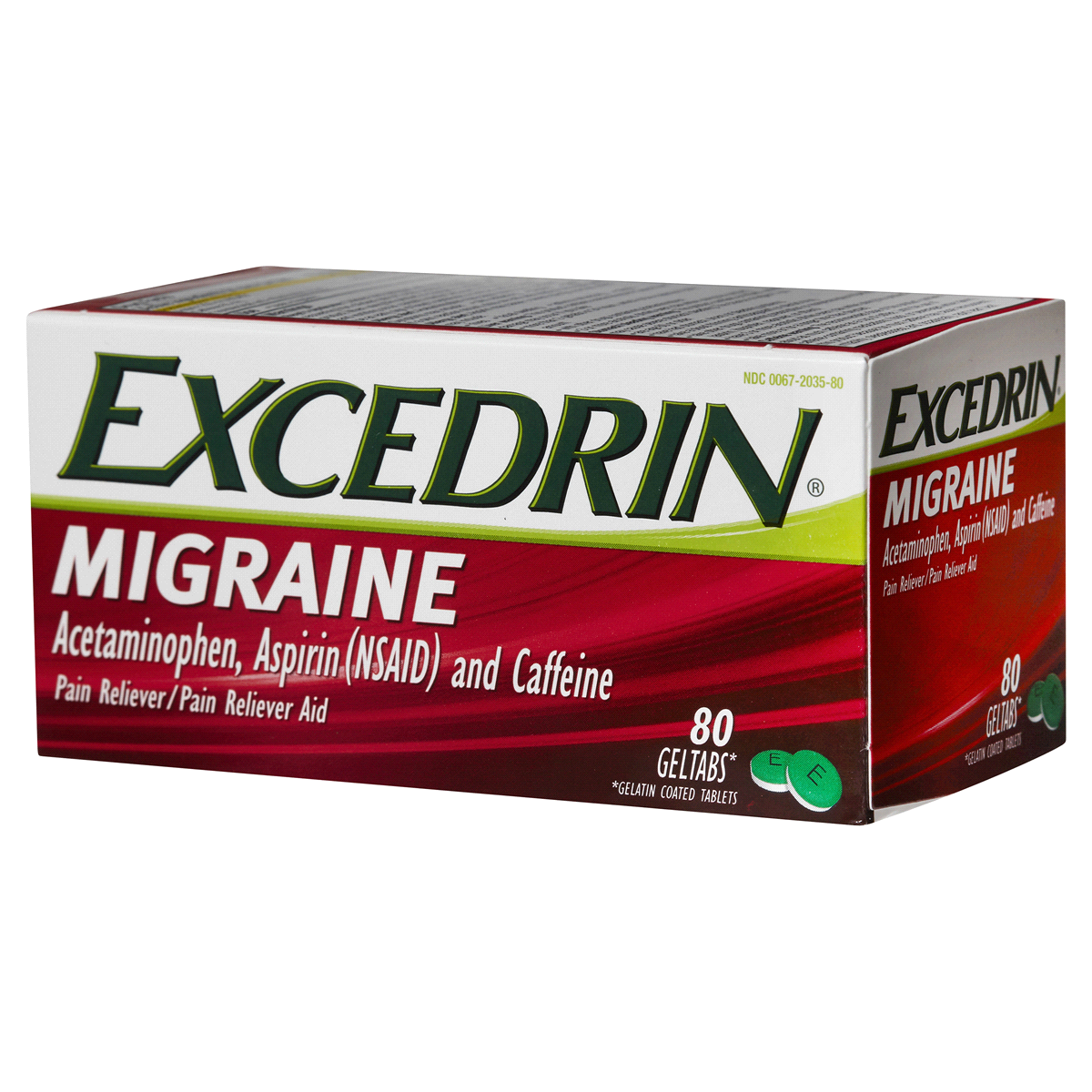 slide 6 of 11, Excedrin Migraine Geltabs Acetaminophen Aspirin Nsaid, 80 ct