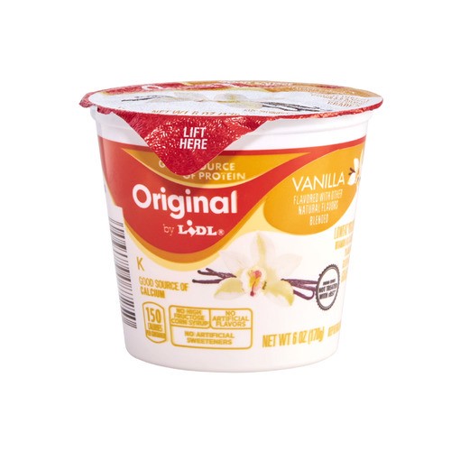 slide 1 of 1, lowfat original yogurt, vanilla, 6 oz