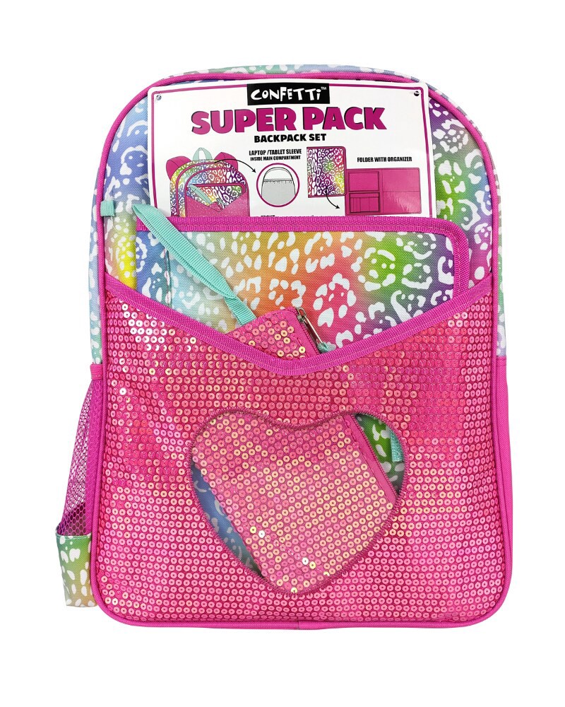 slide 1 of 2, Cudlie Super Pack Rainbow Animal Print Backpack, 1 ct