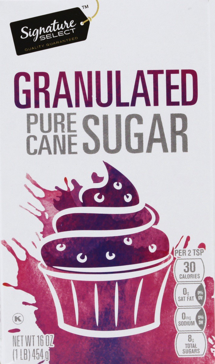 slide 3 of 9, Signature Kitchens Sugar Fine Granulated, 16 oz