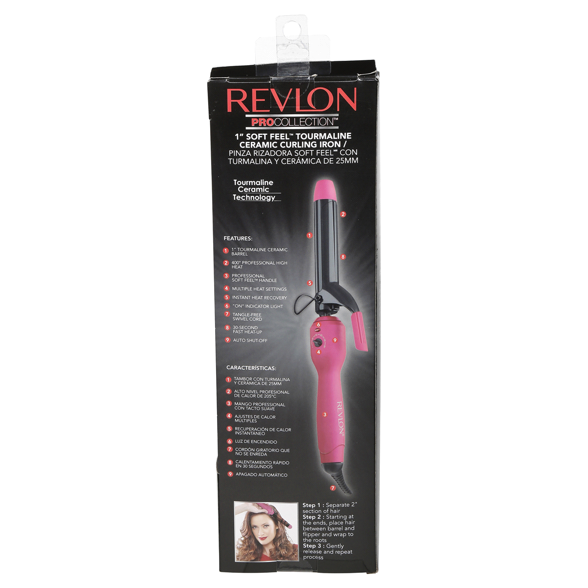 slide 3 of 7, Revlon Pro Collection Soft Feel Curling Iron Pink 1, 1 ct