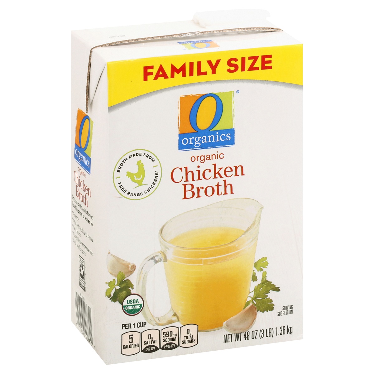 slide 2 of 9, O Organics Organic Broth Chicken Flavored, 