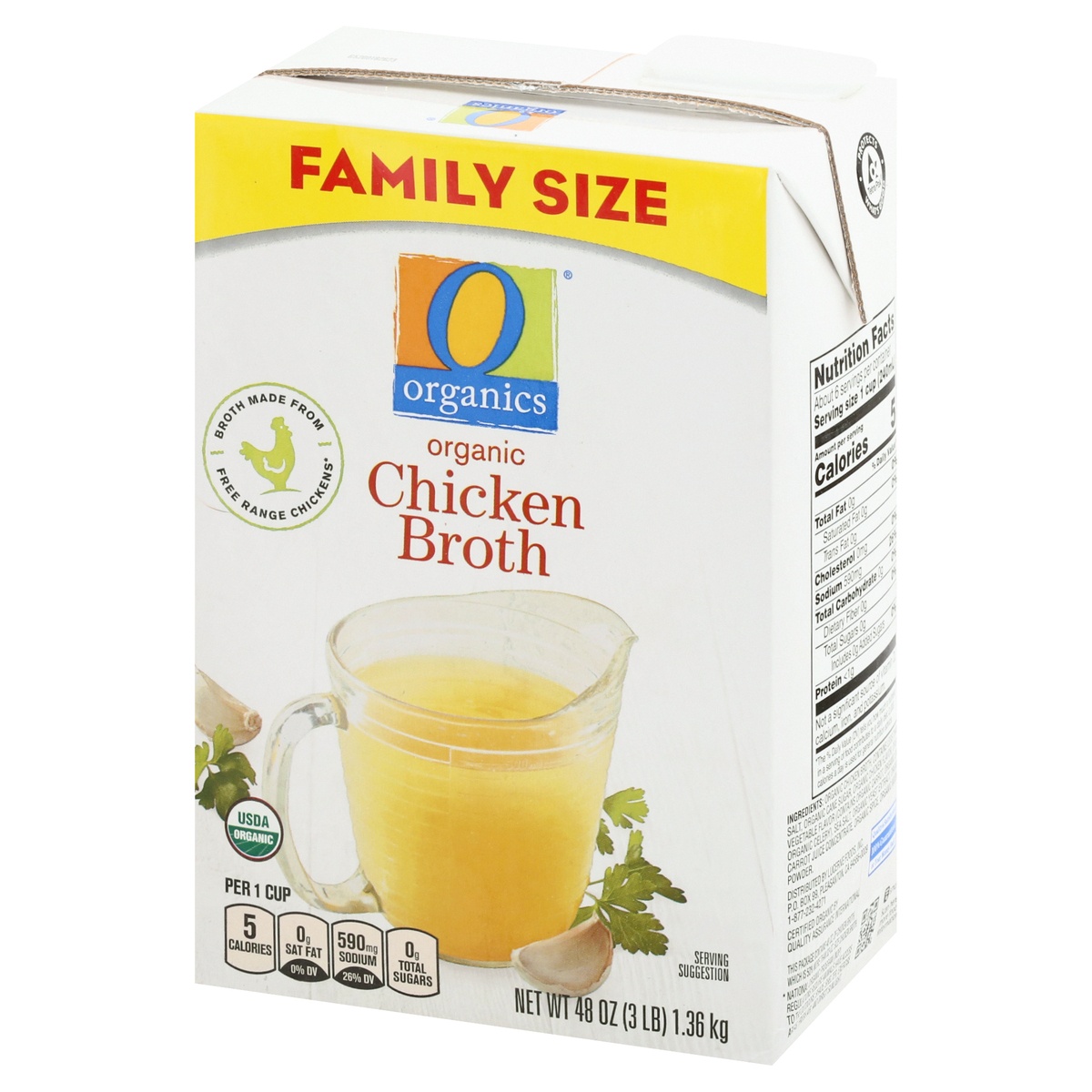 slide 3 of 9, O Organics Organic Broth Chicken Flavored, 
