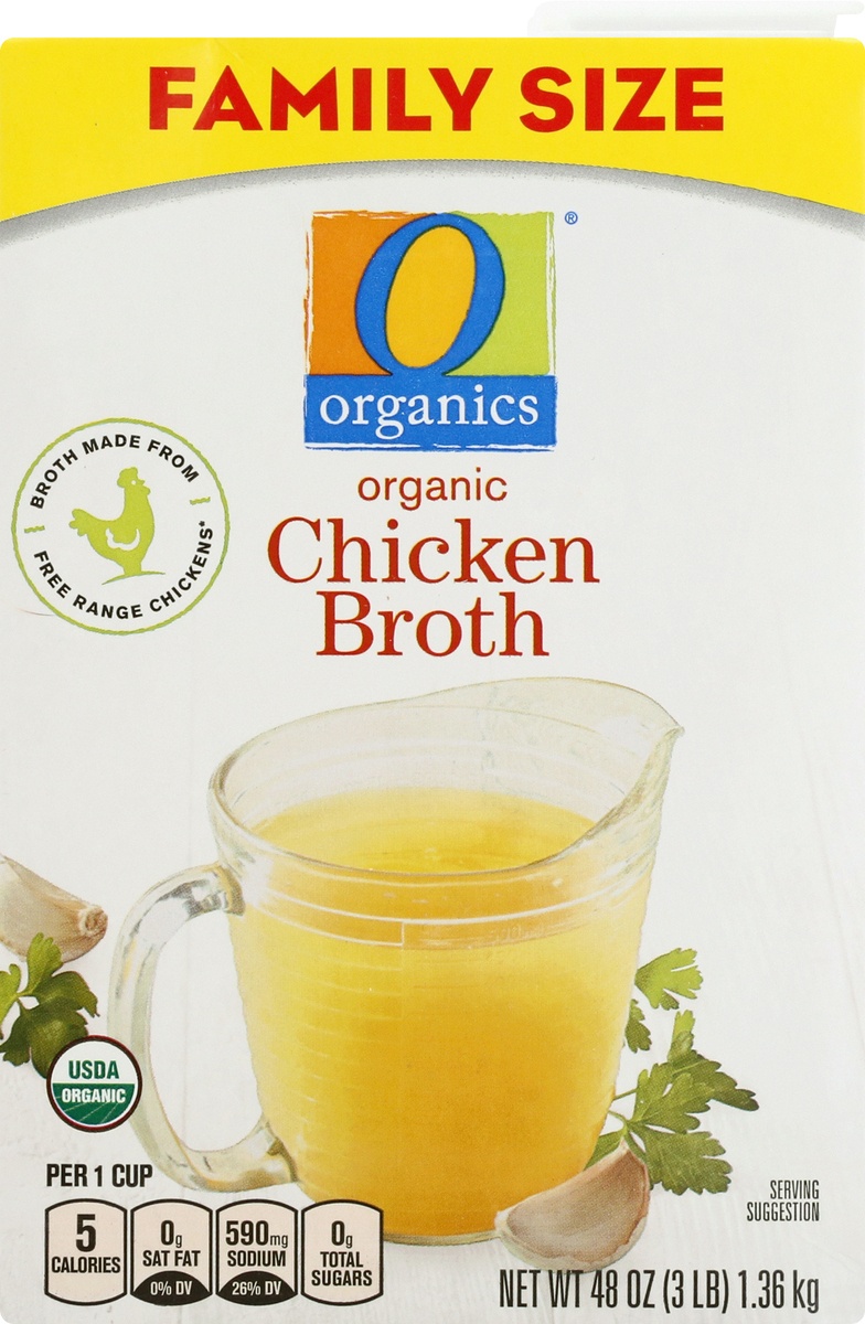 slide 6 of 9, O Organics Organic Broth Chicken Flavored, 