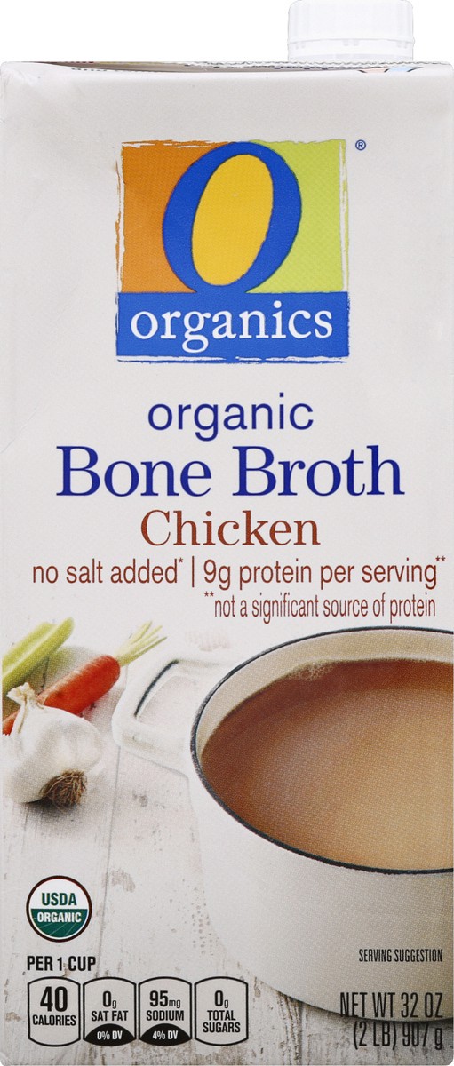 slide 2 of 4, O Organics Bone Broth, Organic, Chicken, 