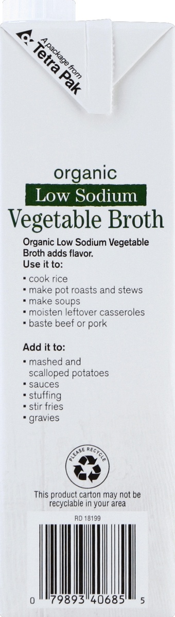 slide 3 of 4, O Organics Broth, Vegetable, Organic, Low Sodium, 