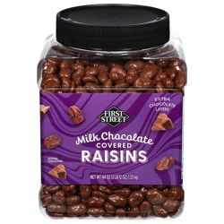 First Street Choc Covered Raisins Jar