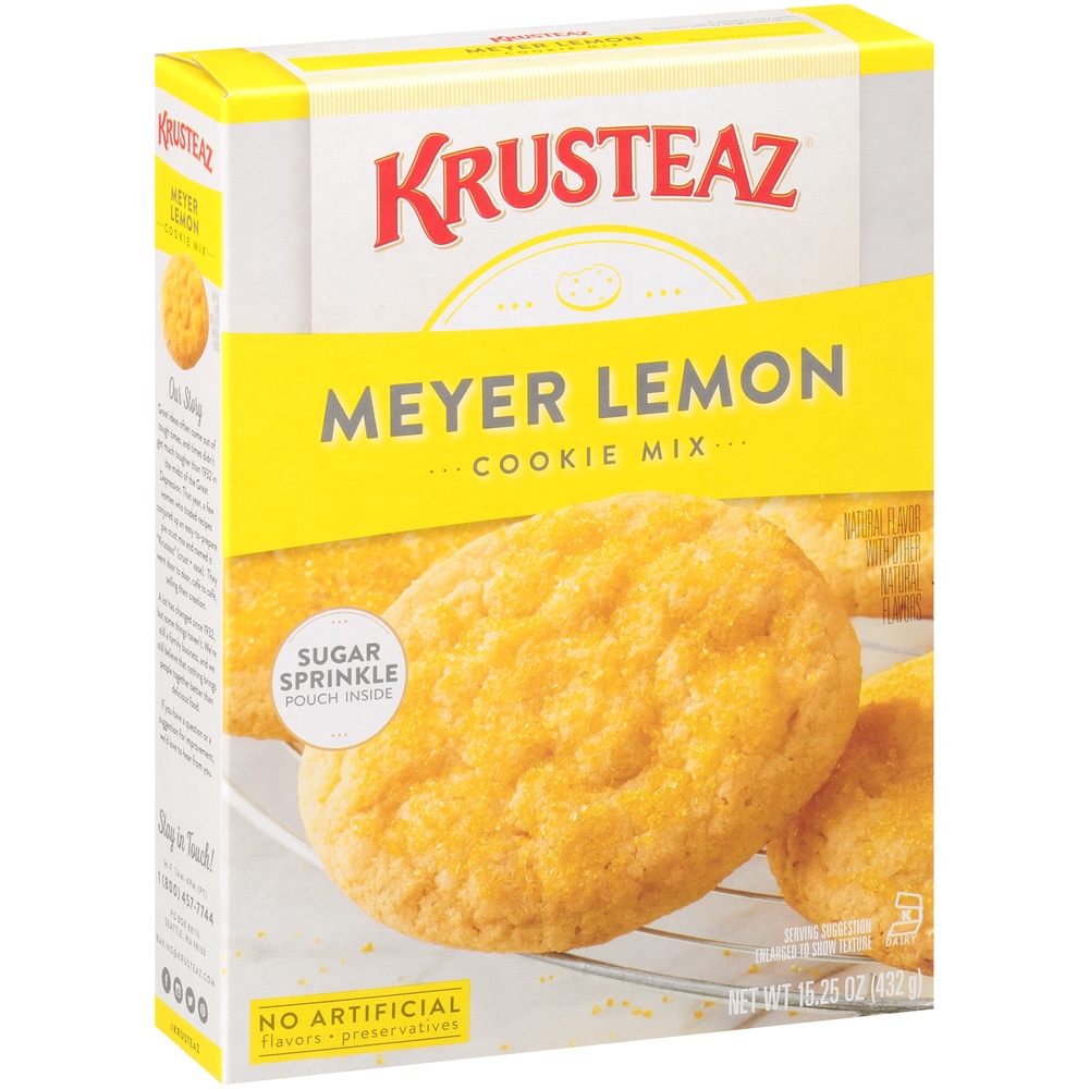 slide 4 of 8, Krusteaz Meyer Lemon Cookie Mix, 15.25 oz