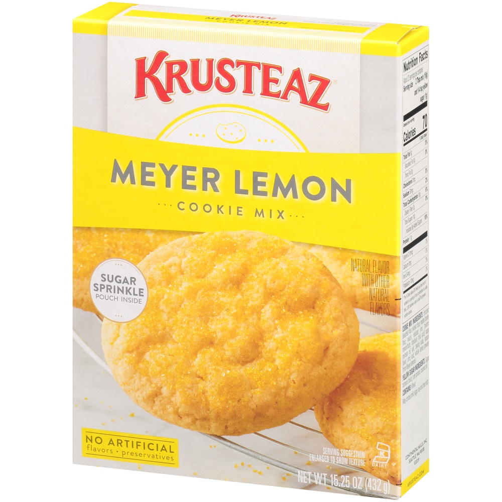 slide 5 of 8, Krusteaz Meyer Lemon Cookie Mix, 15.25 oz