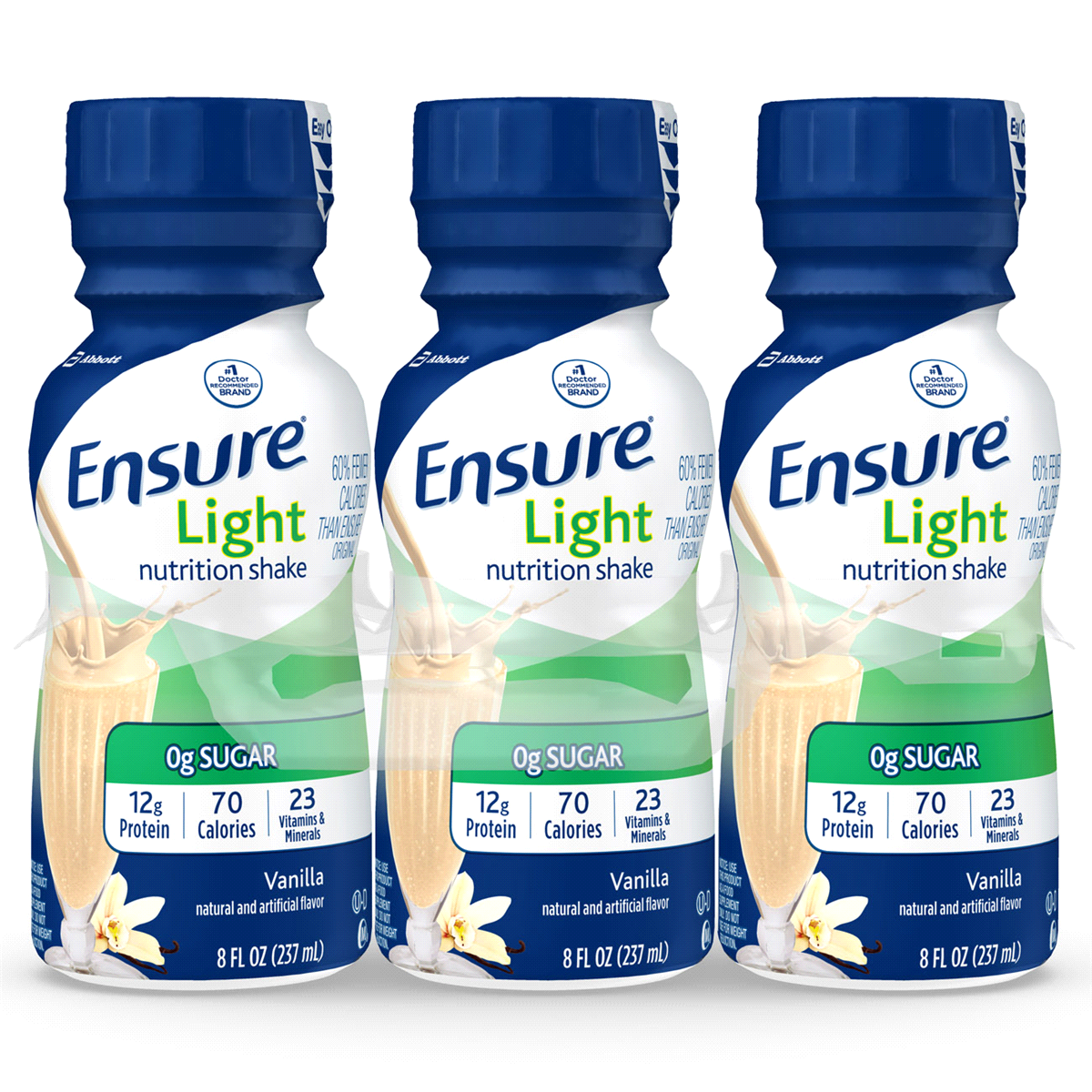 slide 1 of 4, Ensure Light Vanilla Nutrition Shake, 6 ct; 8 fl oz