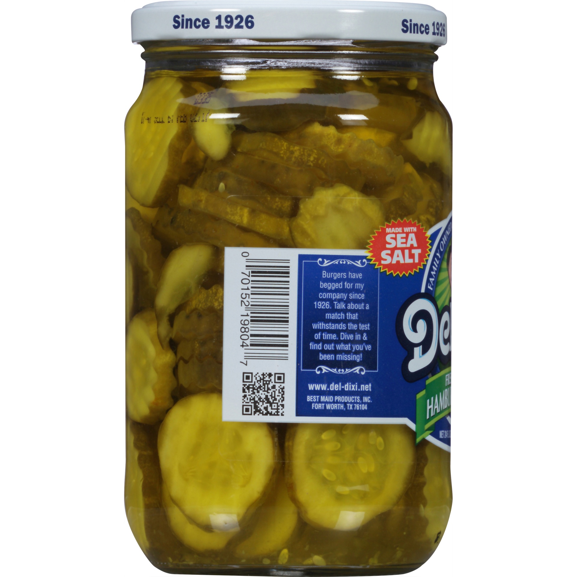 slide 2 of 6, Del-Dixi Hamburger Slices Pickles, 24 oz