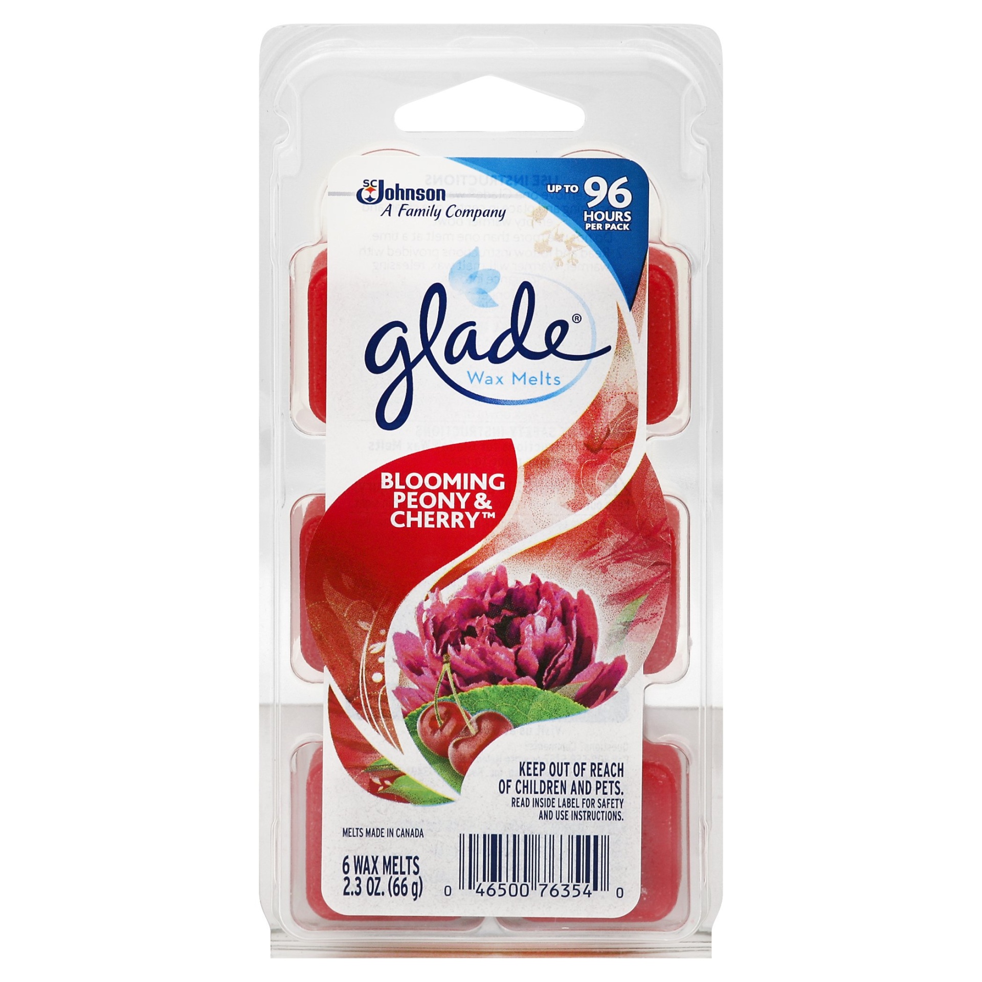 slide 1 of 2, Glade Wax Melts Air Freshener Refill Blooming Peony Cherry, 2.3 oz