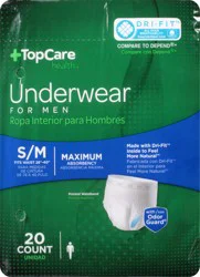 TopCare Health S/M Maximum Absorbency for Men Underwear 20 ea