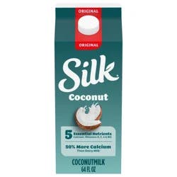 Silk Coconut Milk, Original, Dairy Free, Gluten Free, 64 FL OZ Half Gallon