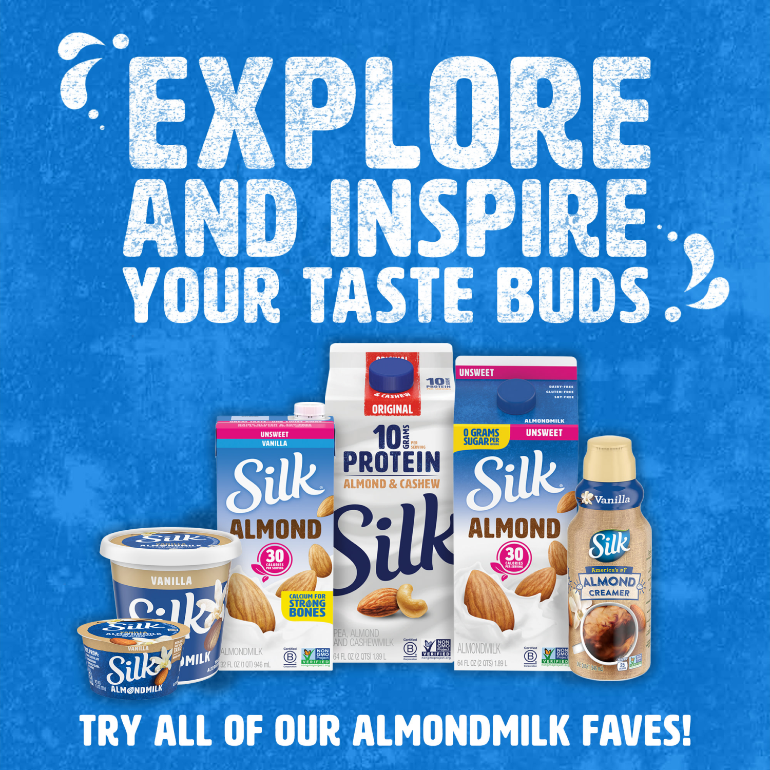 slide 5 of 5, Silk Almond Milk, Vanilla, Shelf Stable, Dairy Free, Lactose Free, Gluten Free 32 FL OZ Quart, 32 fl oz