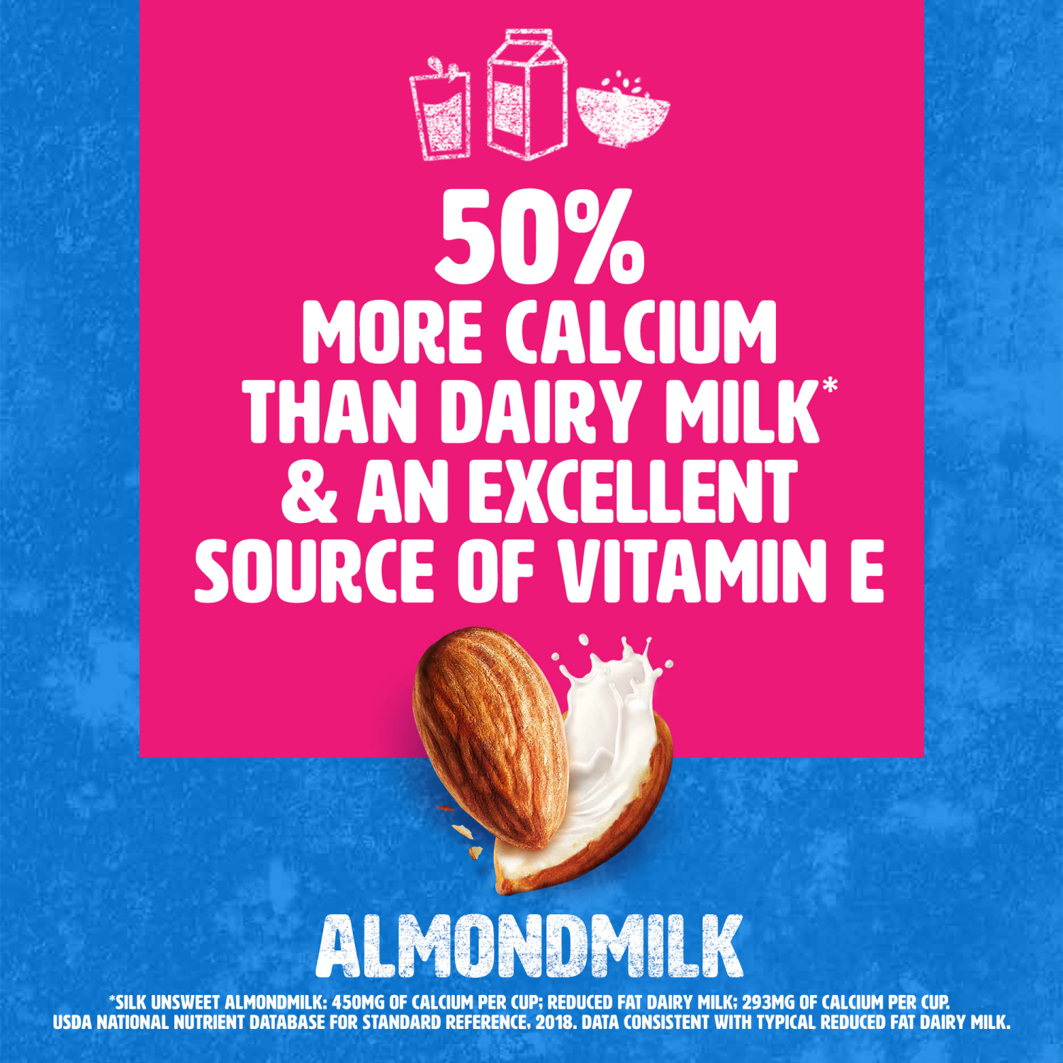 slide 2 of 5, Silk Almond Milk, Unsweetened, Shelf Stable, Dairy Free, Lactose Free, Gluten Free 32 FL OZ Quart, 32 fl oz