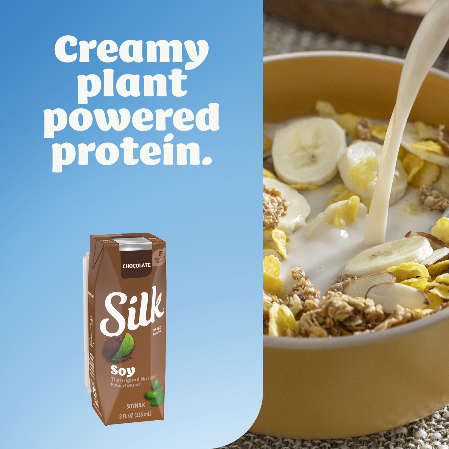 slide 2 of 8, Silk Soy Milk, Chocolate, Shelf Stable, Dairy Free, Lactose Free, Vegan Milk With 8g Protein Per Serving, 8 Fl Oz Carton, 6 Ct, 8 gram, 8 fl oz, 6 ct
