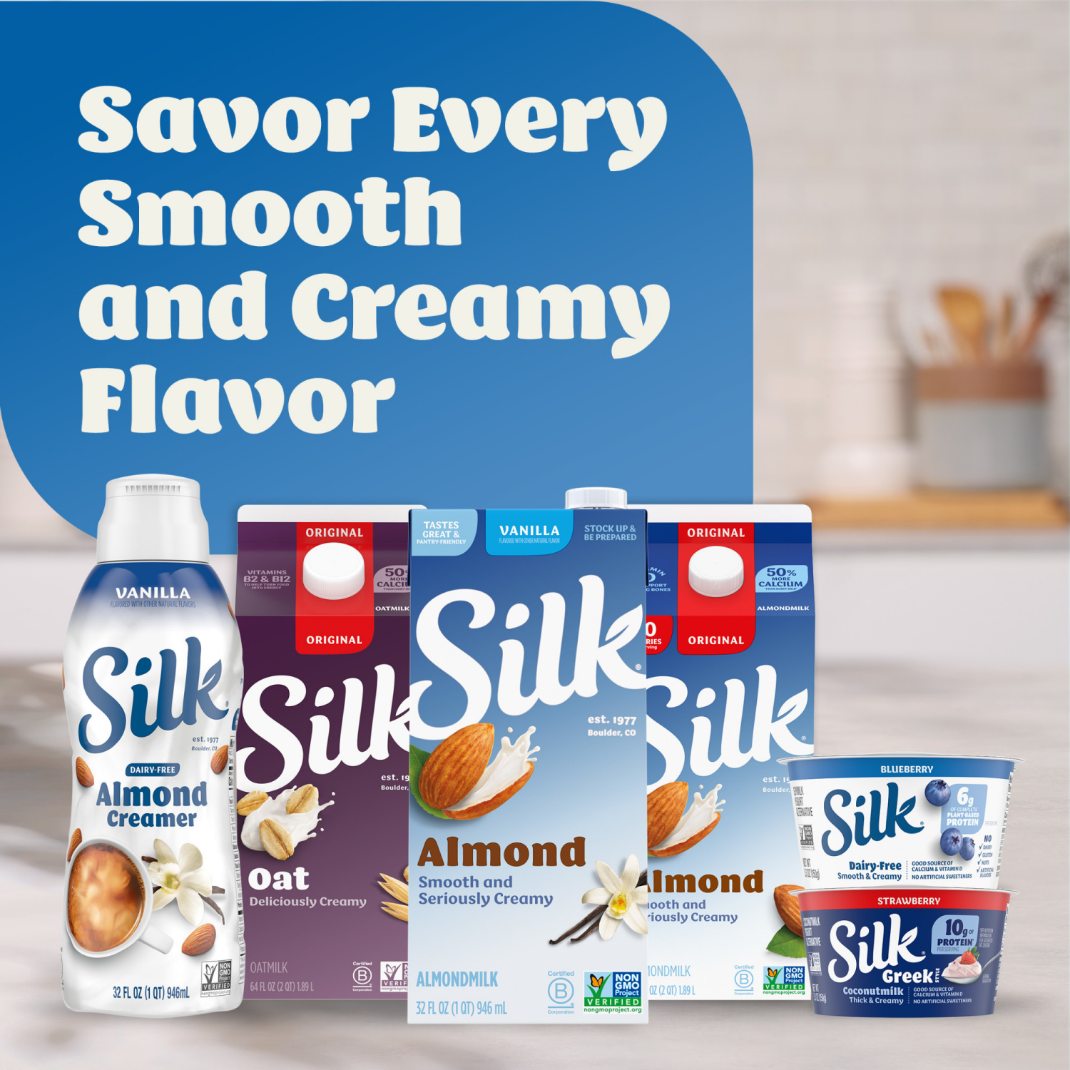 slide 6 of 8, Silk Soy Milk, Chocolate, Shelf Stable, Dairy Free, Lactose Free, Vegan Milk With 8g Protein Per Serving, 8 Fl Oz Carton, 6 Ct, 8 gram, 8 fl oz, 6 ct