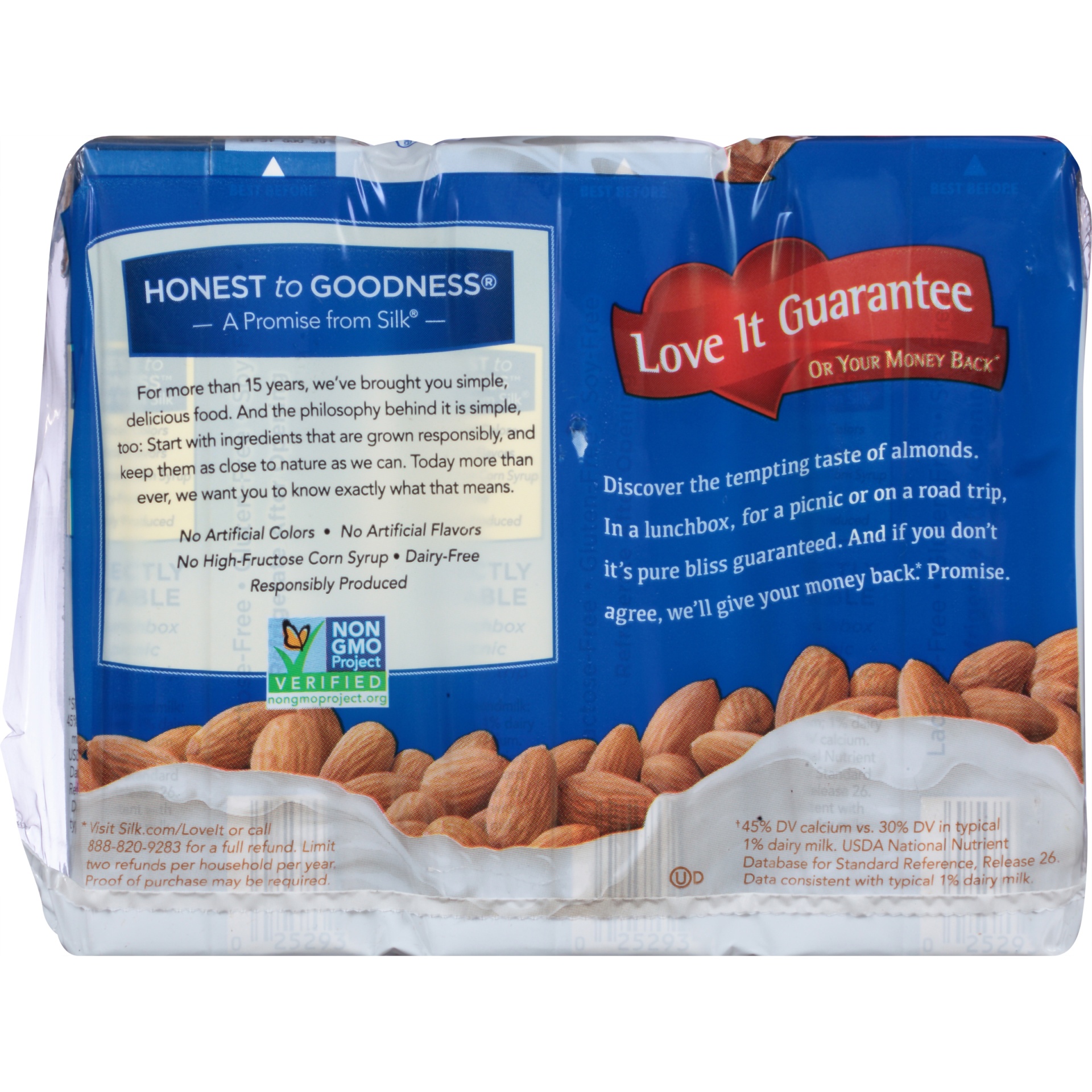 slide 3 of 8, Silk Almond Milk, Vanilla, Shelf Stable, Dairy Free, Lactose Free, Gluten Free 8 FL OZ Carton, 6 Ct, 6 ct