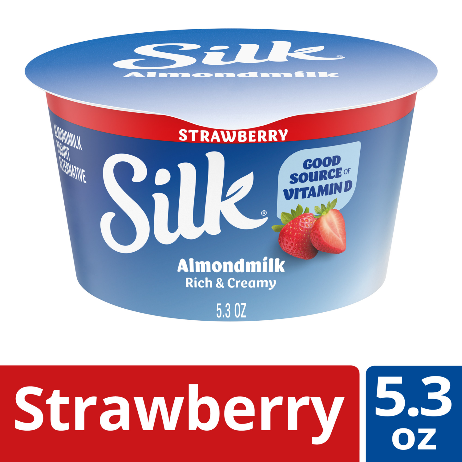 slide 2 of 5, Silk Strawberry Almond Milk Yogurt Alternative, 5.3 Oz., 5.3 oz