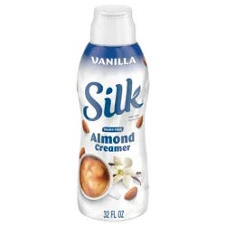 Silk Almond Creamer, Vanilla, Dairy Free, Gluten Free, 32 FL OZ Carton