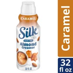 Silk Almond Creamer, Caramel, Smooth, Lusciously Creamy Dairy Free and Gluten Free Creamer From the No. 1 Brand of Plant Based Creamers, 32 FL OZ Carton