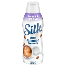 Silk Almond Creamer, Sweet and Creamy, Dairy Free, Gluten Free, 32 FL OZ Carton