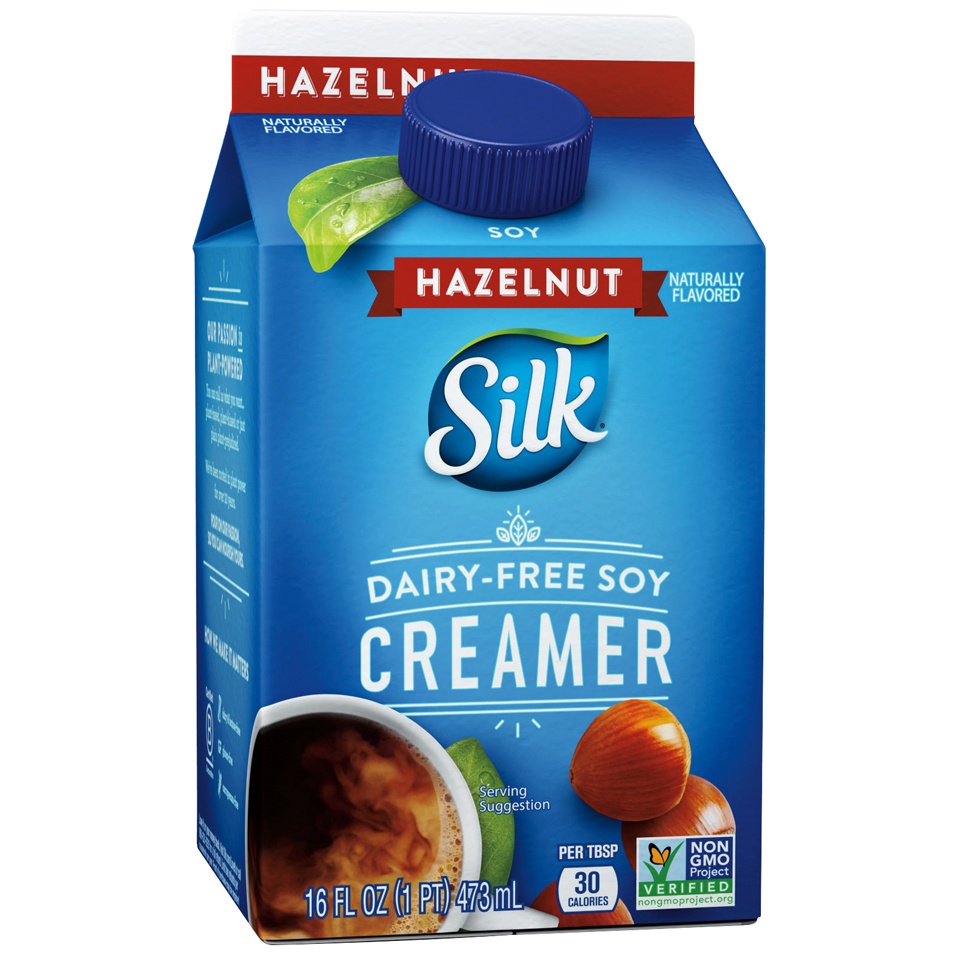 slide 2 of 8, Silk Hazelnut Dairyfree Soy Creamer, 16 fl oz