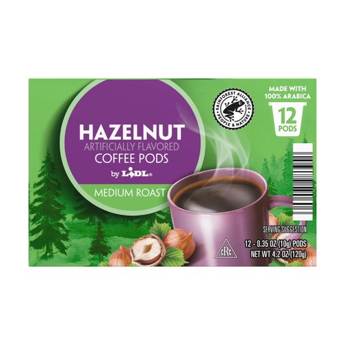 slide 1 of 1, Lidl medium roast coffee pods, 12 ct / 4.02 oz / 3.81 oz
