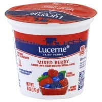 slide 1 of 1, Lucerne Dairy Farms Yogurt Mixed Berry Lowfat, 6 oz