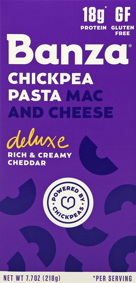 slide 1 of 4, Banza Chickpea Pasta: Deluxe Macaroni & Cheddar, 7.7 oz