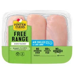 Foster Farms Simply Raised Free Range Boneless Skinless Chicken Breast Fillets
