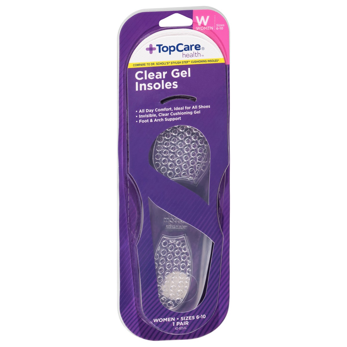 slide 4 of 4, TopCare Insoles Clear Gel Women's, 1 ct