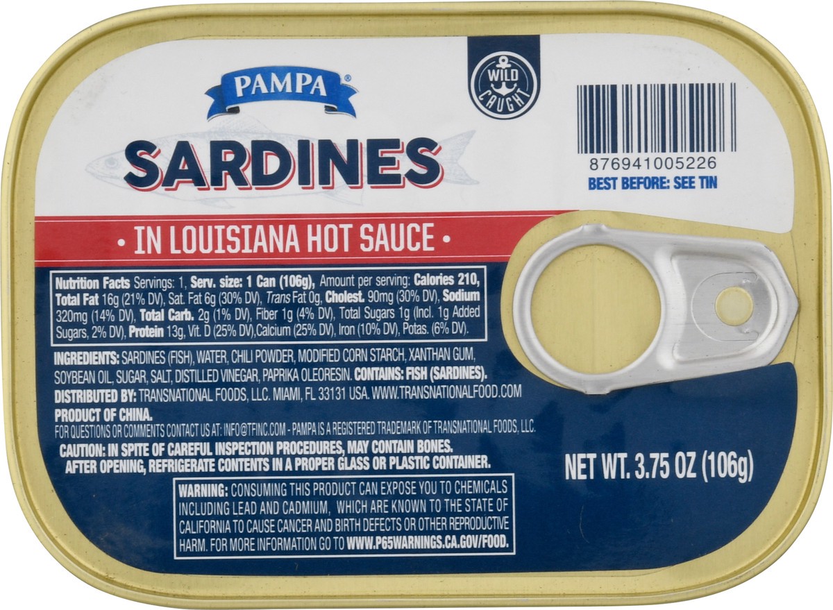 slide 6 of 14, Pampa Sardines In Hot Sauce, 3.75 oz
